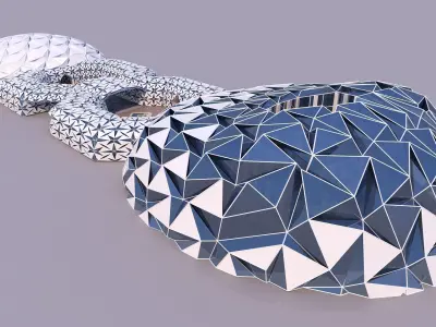 0157 - Folded Building 3D model