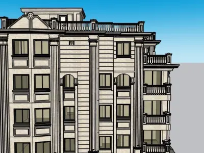Classic Seven Story Residential Building  3D model