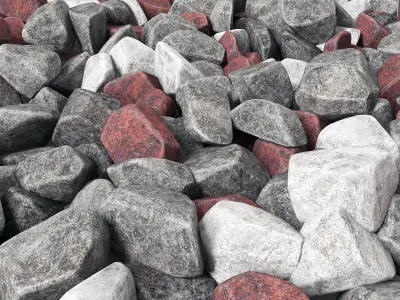 Rock stone splinter n3 3D model