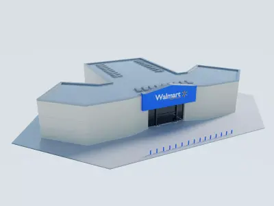 Walmart Supercentre Low-poly 3D model