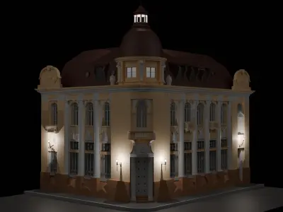 Historic Building 3D Model  Classic Architecture Asset 3D print model