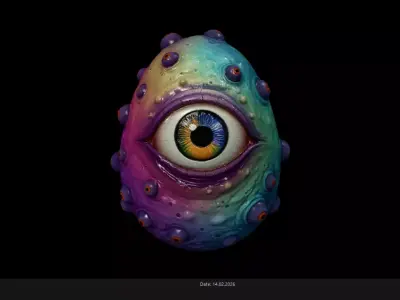 Low Poly Stylized Alien Monster Egg - PBR Low-poly 3D model