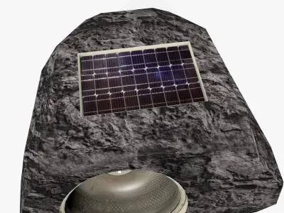 Stone Solar Spot Light 3D model