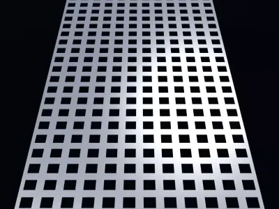 Perforated panel with 36 percent opening 25O117 3D model