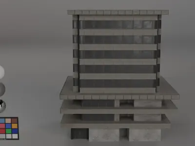 8 Buildings Pack  Low-poly 3D model