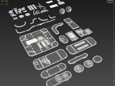 Road Asset Pack collection 3D model