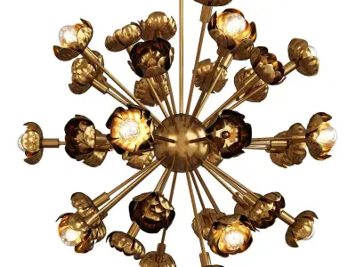  Adeline Chandelier Low-poly 3D model