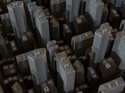 Skyscrapers city - city 3D model