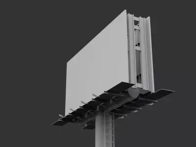 wo-Sided Billboard Low-poly 3D model