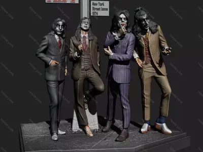 KISS New York Street Icons 1974 3d ptinting 3D print model