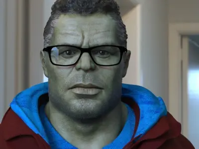 hulk professor 3D model