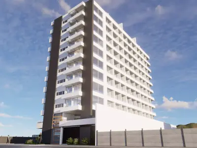 Apartment building 3D model 21