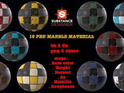 PBR Marble Material Free sample  Texture