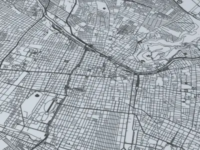 Santiago Area Road Network and Streets 3D model