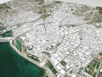 Cityscape Palma de Mallorca Spanish island of Mallorca 3D model