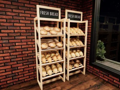 Bakery display rack Free 3D model