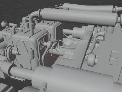 Dystopian Sci-Fi Junkyard Speeder 3D model