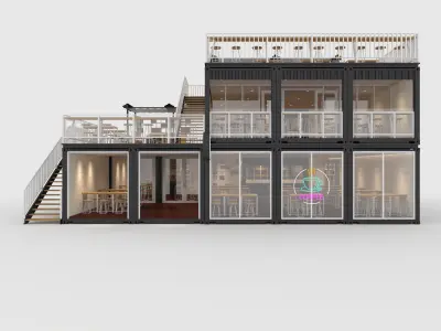 Container Cafe 9 3D model