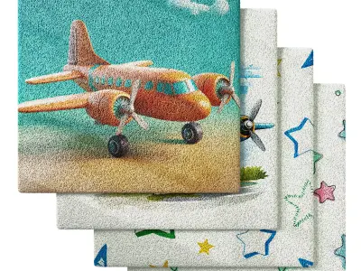 Kids Carpet Set 48 3D model