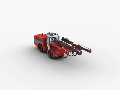 Sandvik Drill Rig Underground Low-poly 3D model