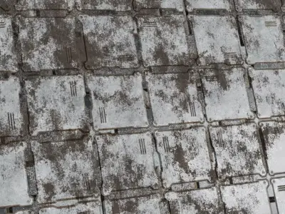 Rusted Metal Plate Sci-Fi PBR Seamless Texture