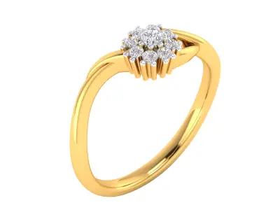 Women Ring Render 3dm STL MTL SLC JCD OBJ FBX Details 3D print model 58