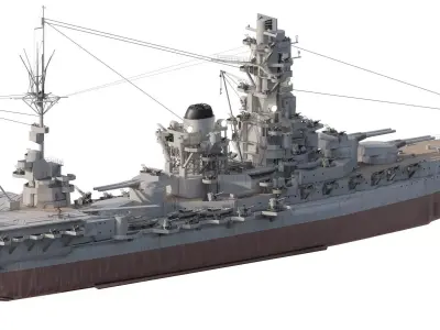 IMPERIAL JAPANESE NAVY WW2 BATTLE CRUISER 3D model