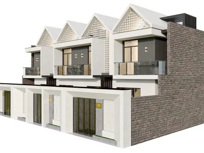 Modren house 09 Low-poly 3D model