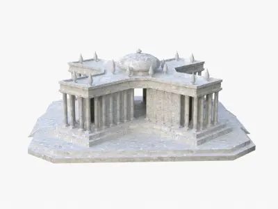 TEMPLE OF CANCER - Templo de Cancer - Low poly Low-poly 3D model