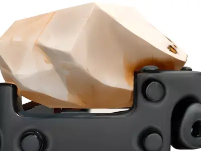 Industrial Crystal Power Core Low-poly 3D model