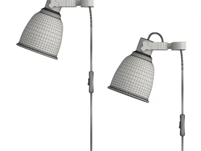 HEKTAR wall lamp with cord 3D model