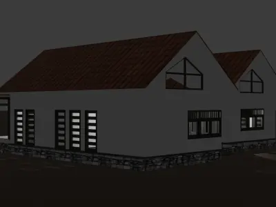 Modern Minimalist House 3D Model  3D model