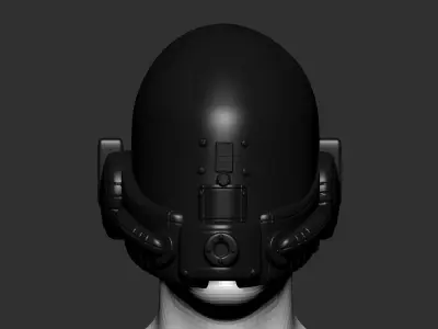 helmet high poly sculpt 3d printable 3D model 4