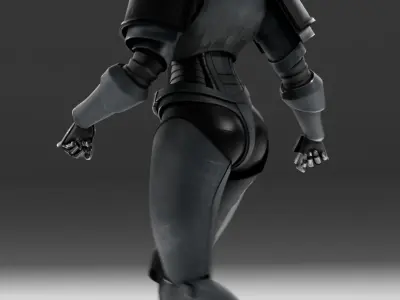 Scifi Armoured Marine Character Rigged  3D model