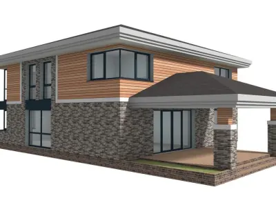 Villa da Costa Rica Low-poly 3D model