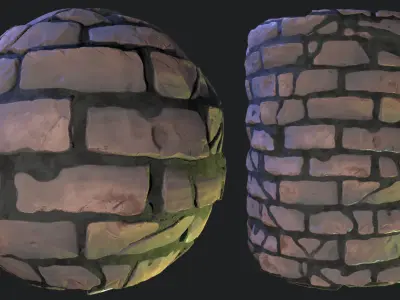 Stylized Brick Wall Material 04 Texture