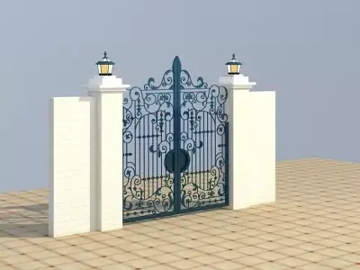 Iron gate 3D model