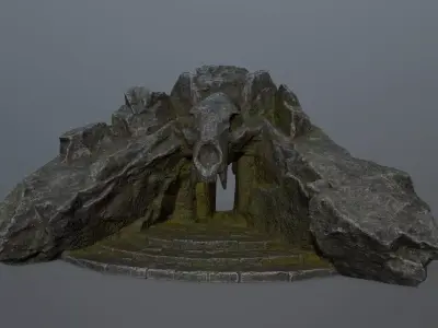 Skull Gate 1 Low-poly 3D model