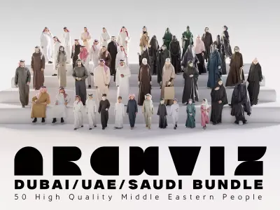ArchViz People 30 Dubai UAE Saudi Bundle 3D model