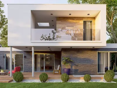 SCENE LUMION 11 AND ABOVE box house BY YOGA4ARCH  3D model