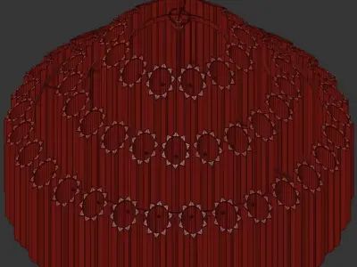 Vittoria S modern chandelier with clear glass rods 3D model