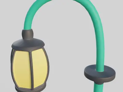 Cartoon Street Light 7 3D model