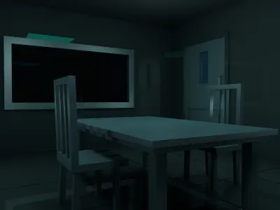 interrogation Room Low-poly 3D model buy