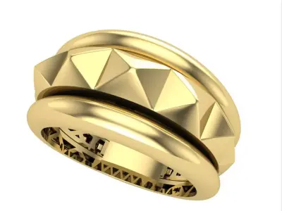 Aureon Facet Ring 3D print model
