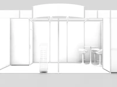 exhibition stand design 3D model