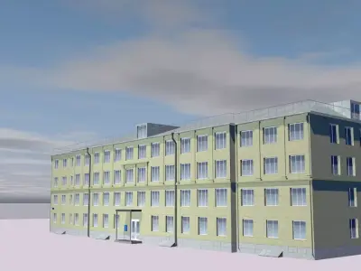 Flat apartment Low-poly 3D model