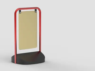 Pavement Sign Outdoor Advertising 3D model