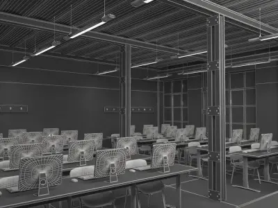 Classroom Computer 3D model