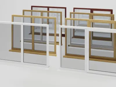   House windows 002 Low-poly 3D model