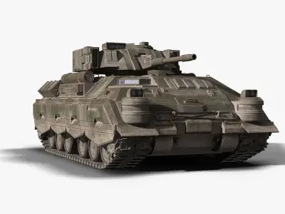 Sci Fi Tank Low-poly 3D model by alpenwolf-96